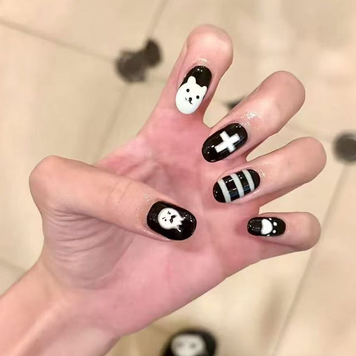 Whimsical Bunny-Themed Press-On Nail Art Set Kalsten