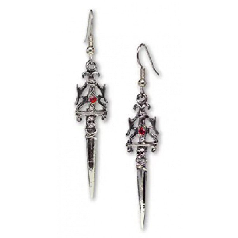 Gothic Statet Skull Earrings Kalsten