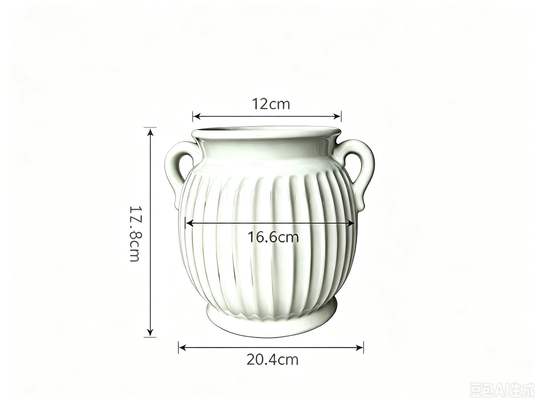 Elegant ceramic container with patterns Kalsten