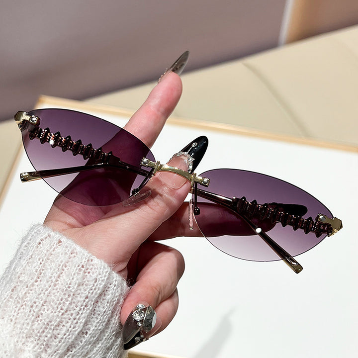 Women's fashionable glasses with elegant golden frame Kalsten