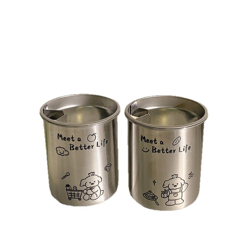 Stainless Steel Ashtray with Cute Animal Motif Kalsten