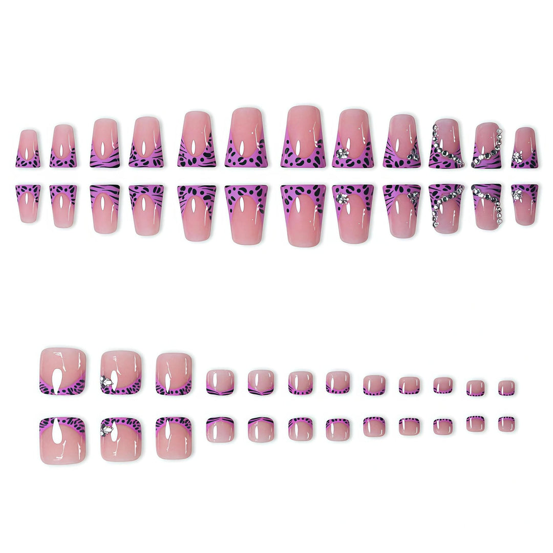 Artistic Press-On Nail Art Set with Unique Patterns Kalsten