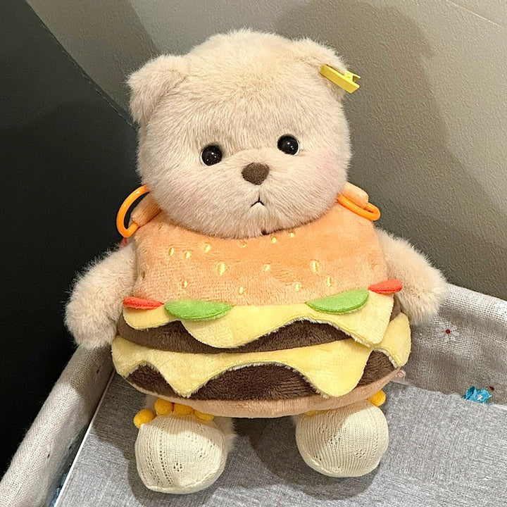 Cuddly toy with hamburger application Kalsten