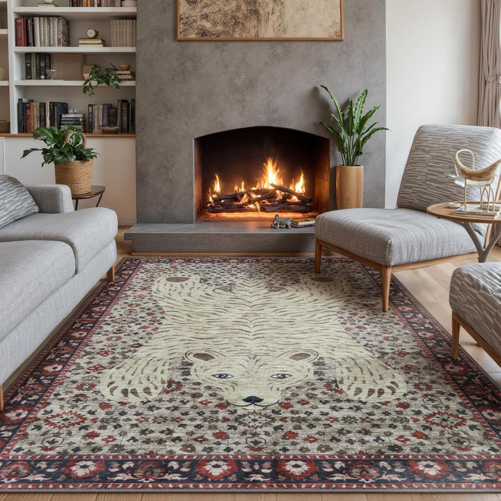 Tiger-Themed Area Rug