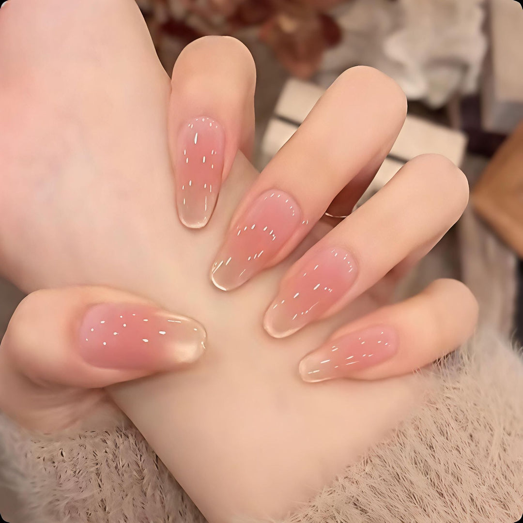 Natural Glossy Press-On Nail Set Kalsten