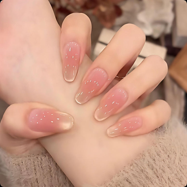 Natural Glossy Press-On Nail Set Kalsten