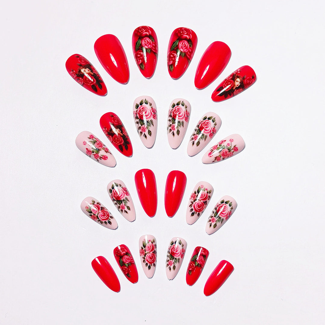 Floral Motif Nail Art Set Kalsten