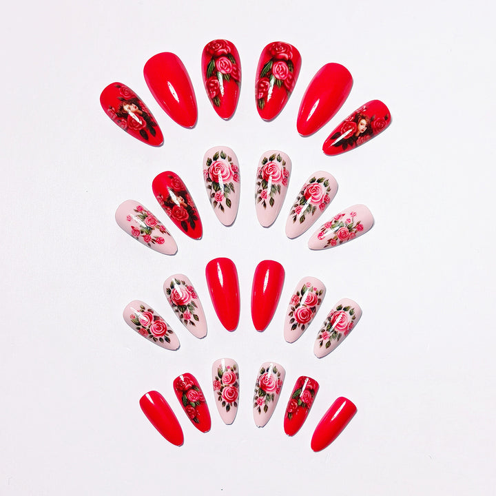 Floral Motif Nail Art Set Kalsten