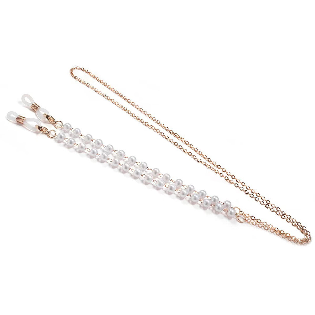 Pearl-Embellished Eyewear Retainer Chain Kalsten