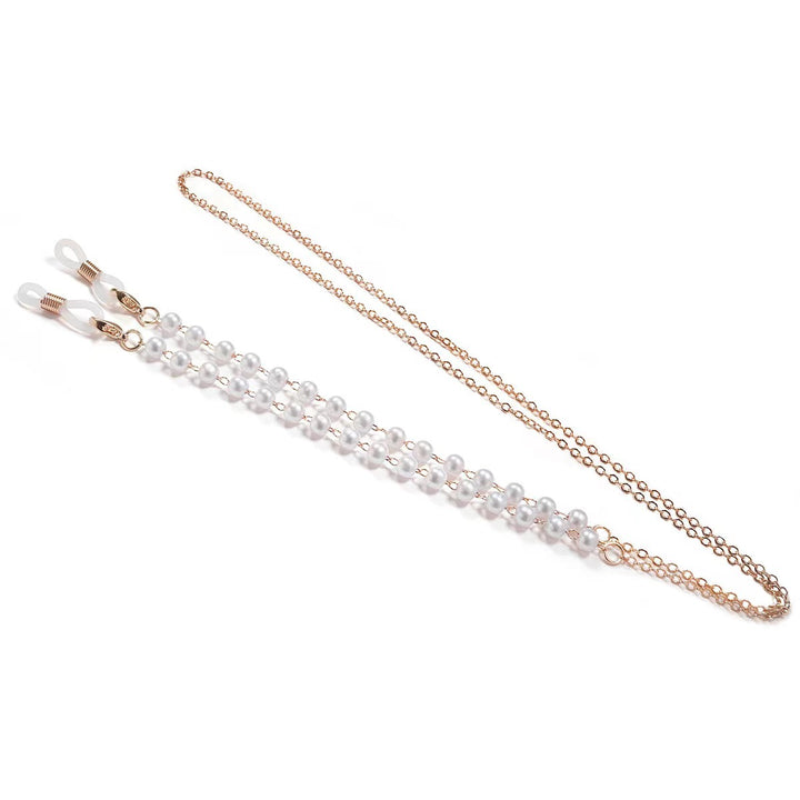 Pearl-Embellished Eyewear Retainer Chain Kalsten