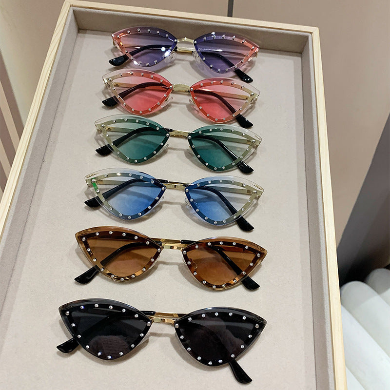 Women's Cat-Eye Sunglasses with Sparkling Crystal Accents Kalsten