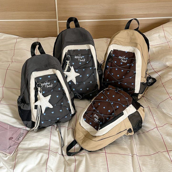 Cute Star-Embellished Casual Backpack Kalsten