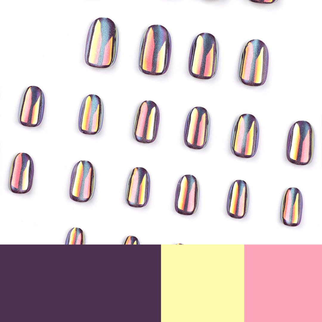 Artful Nail Art with Shimmering Finish Kalsten