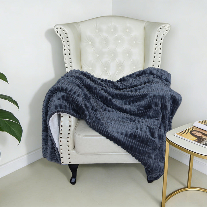Women Cozy Structured Fleece Blanket Kalsten