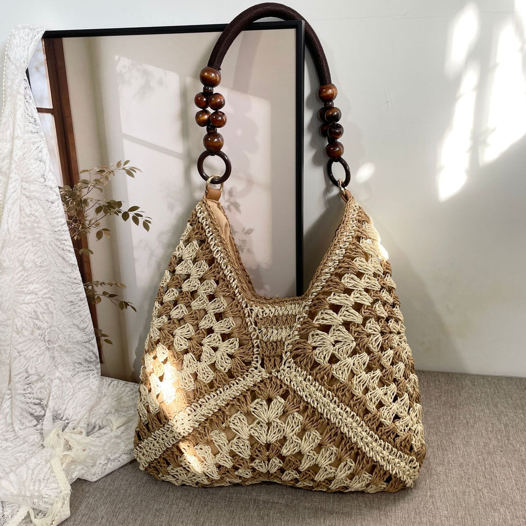 Hand-knotted Tote Bag in Boho Style Kalsten
