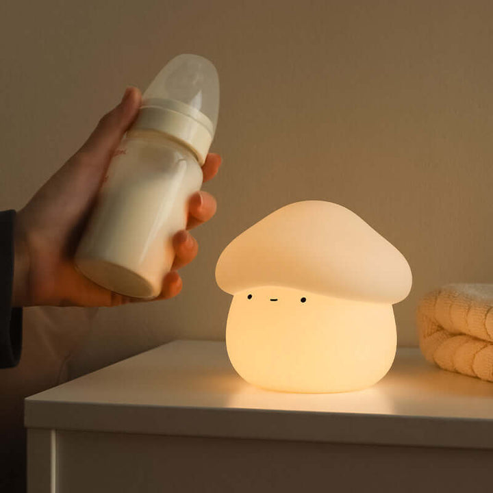 UNew Mushroom Small Night Lamp Cute Silicone Sleeping Timing Night Light Bedside Interesting Charging Ambience Light Room Decor Home Decor | Kalsten