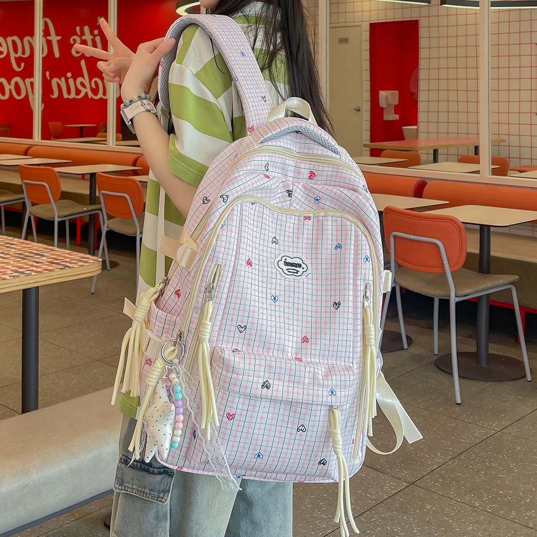 Cute Multi-Pocket Printed Backpack Kalsten