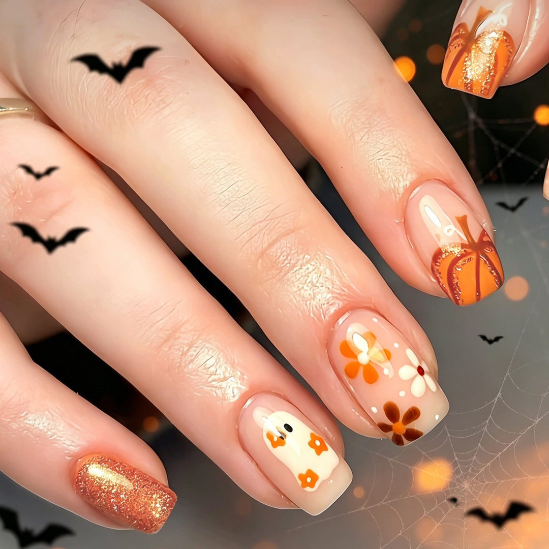 Festive Autumn-Themed Nail Art Set Kalsten
