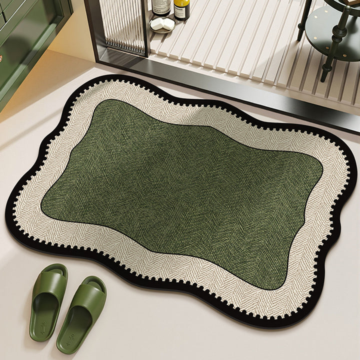 Elegant Herringbone Pattern Area Rug Kalsten