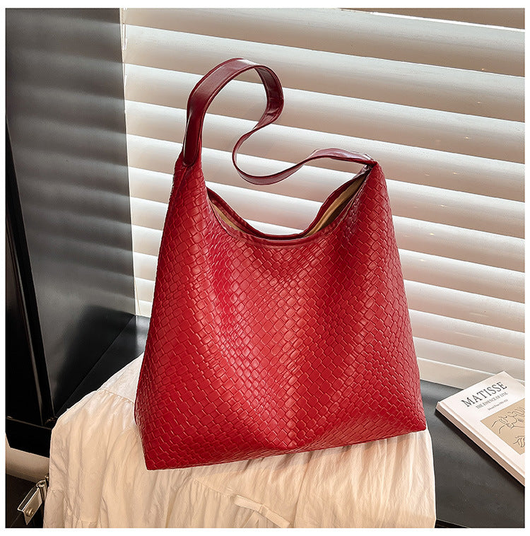 Woven Leather Shoulder Bag Kalsten