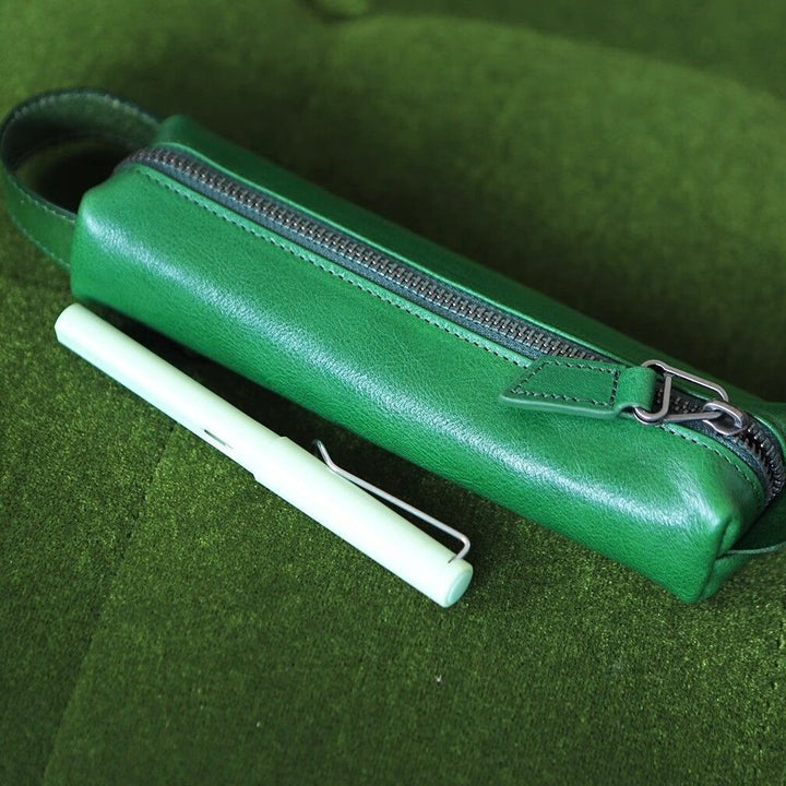 Stylish Zippered Leather Pencil Case Kalsten