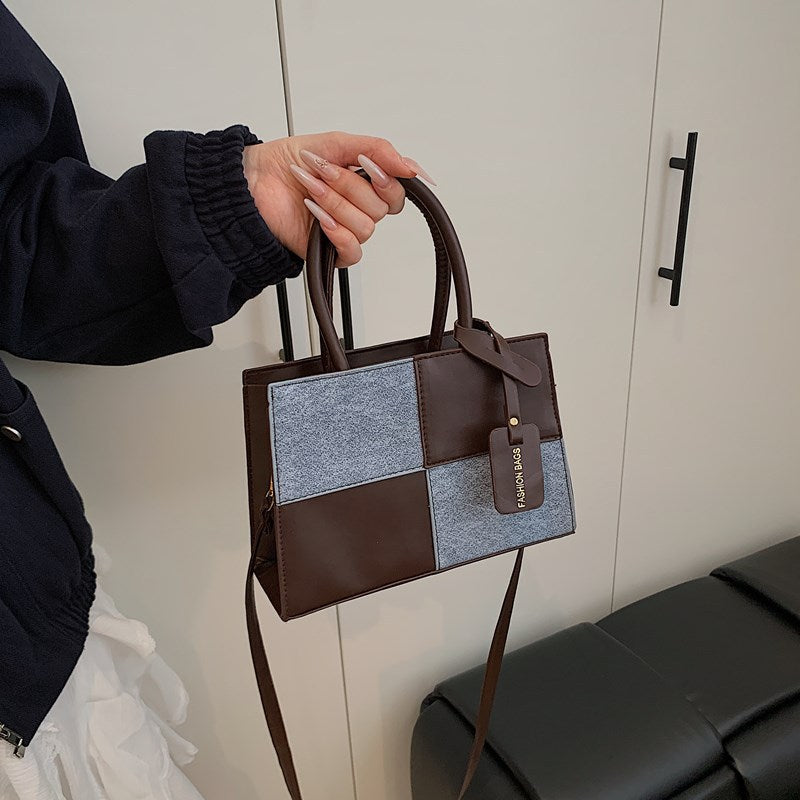 Geometric Patterned Handheld Tote Bag Kalsten