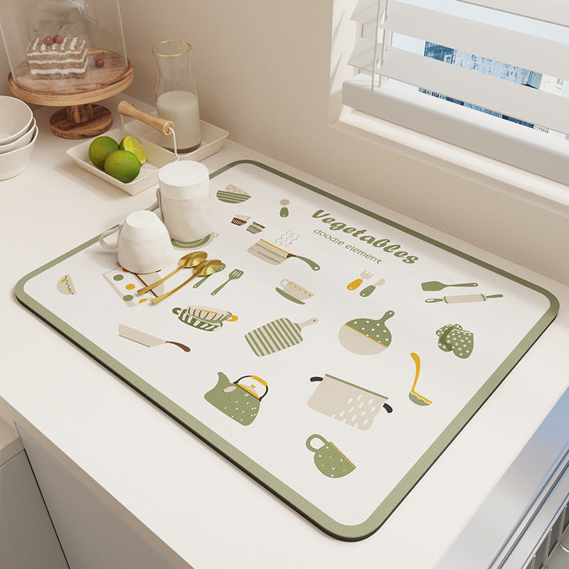 Geometric Patterned Kitchen Mat Kalsten