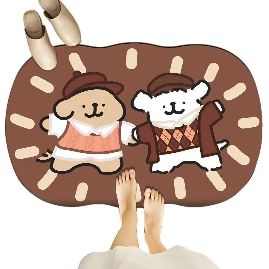 Cute Cartoon Bear Bath Mat Kalsten