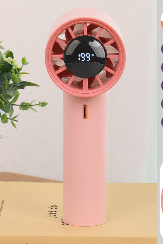 Ladies Portable Mini Fan with Digital Temperature Display Kalsten