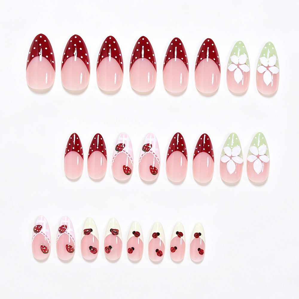 Creative Floral Themed Press-On Nail Art Kit Kalsten