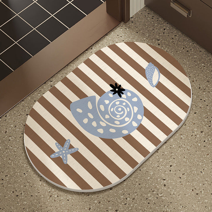 Coastal-themed Non-Slip Bath Mat
