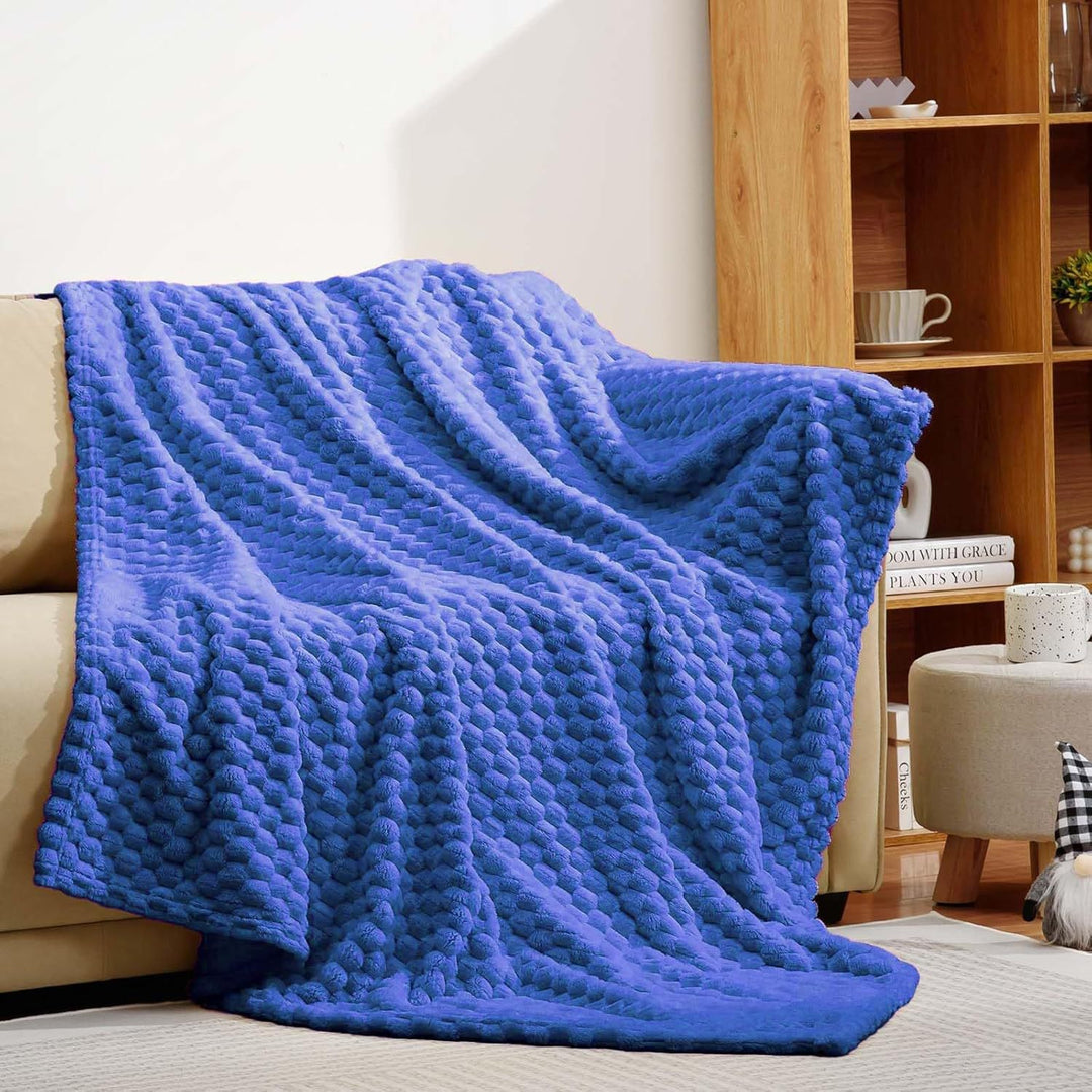 Luxurious Plush Popcorn Texture Throw Blanket