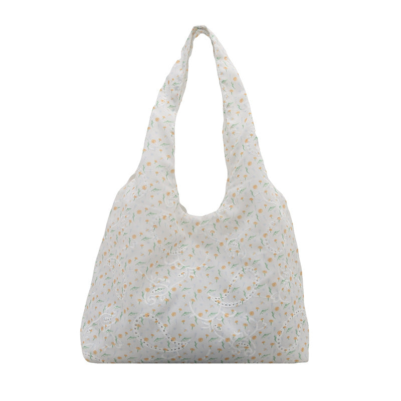 Floral Patterned Reusable Shopping Tote Bag