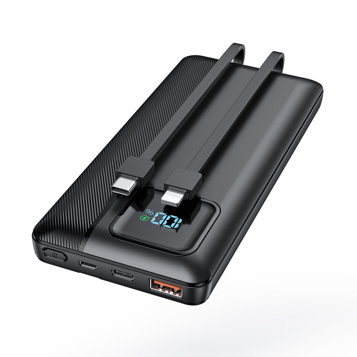 Powerbank with Integrated Charging Cables and Digital Display Kalsten