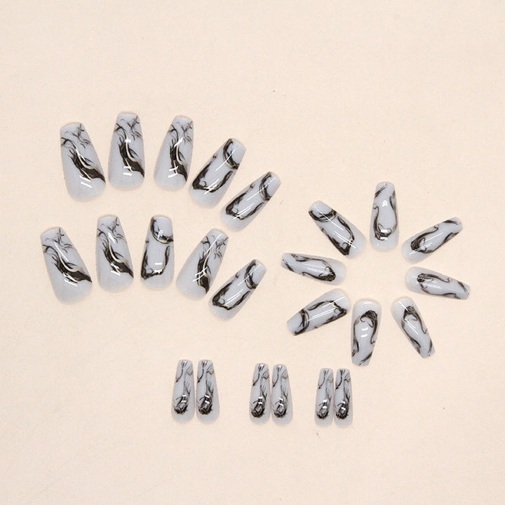 Marble Design Press-On Nail Extensions Kalsten
