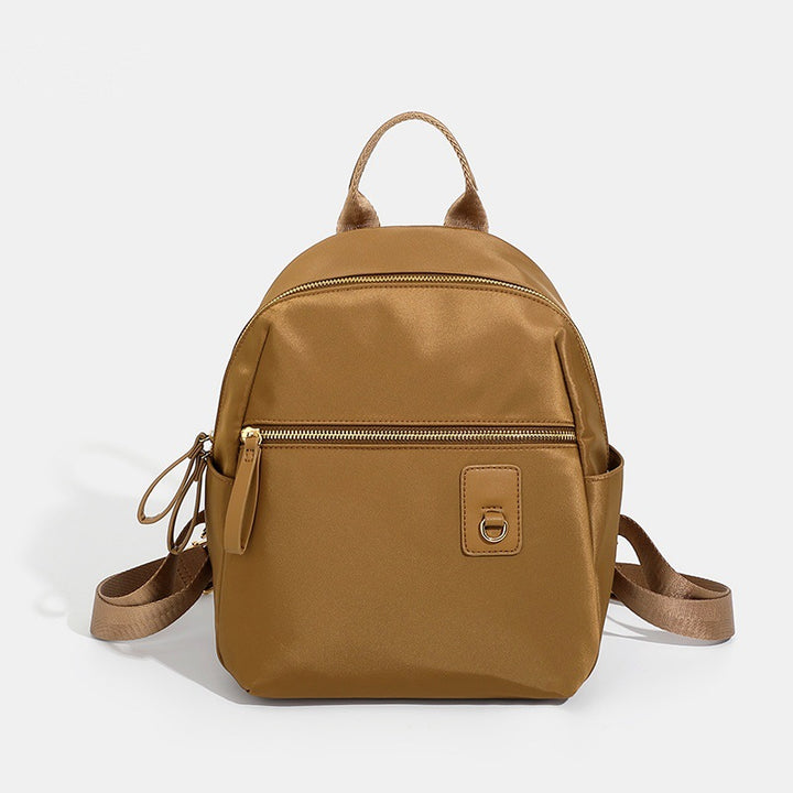 Compact Nylon Backpack with Multiple Pockets