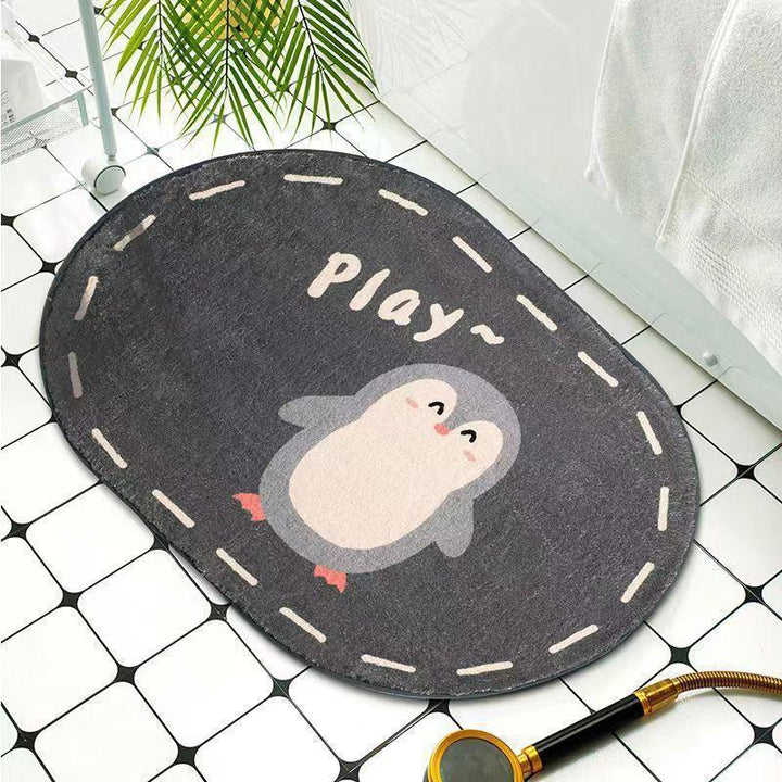 Plush Cartoon Bunny-Themed Area Mat