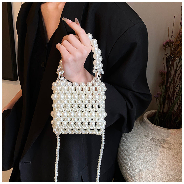 Pearl-Embellished Handbag