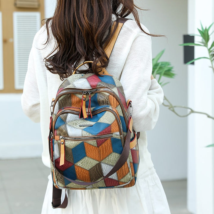 Versatile Multi-Functional Leather Backpack Kalsten