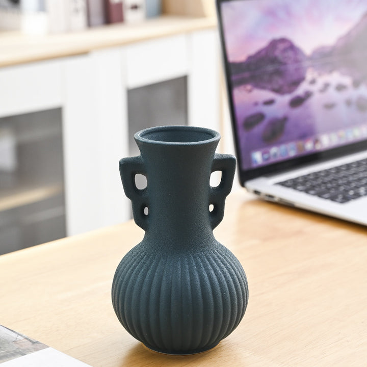 Textured Decorative Ceramic Flower Vase Kalsten