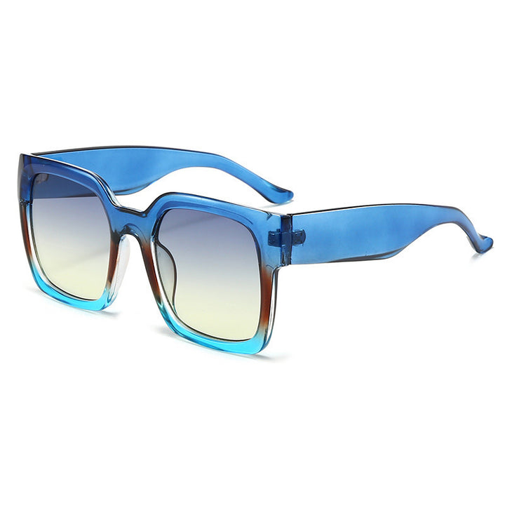 Women's square sunglasses with stylish transparent frame and soft color gradient Kalsten