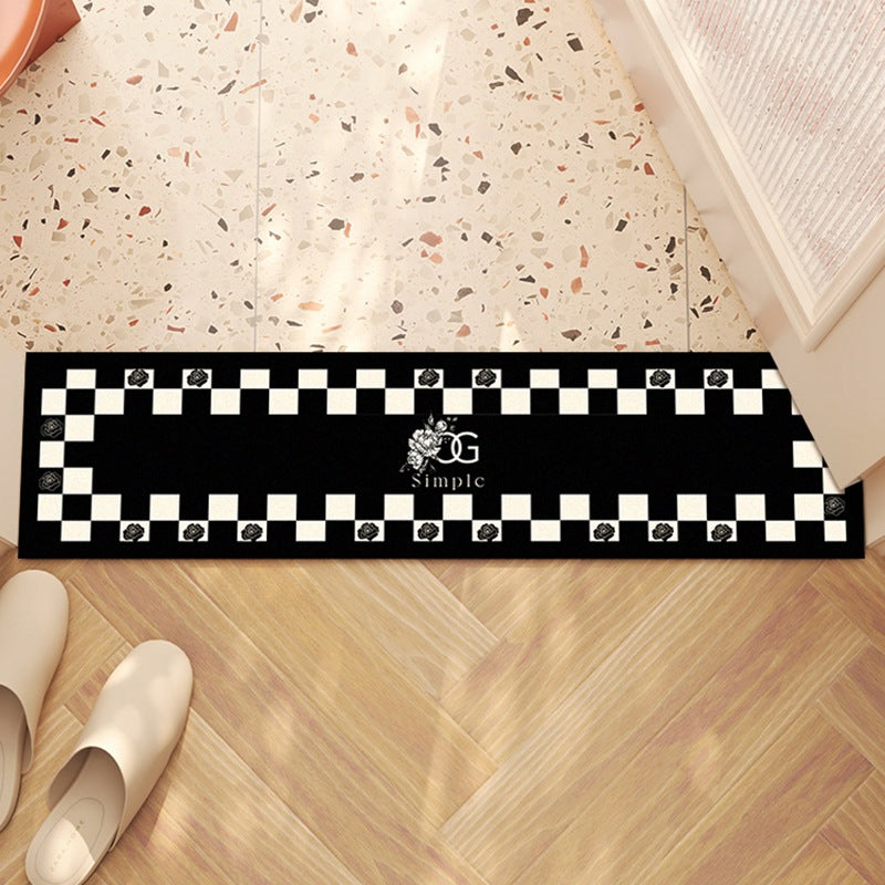 Checkerboard Pattern Runner Mat