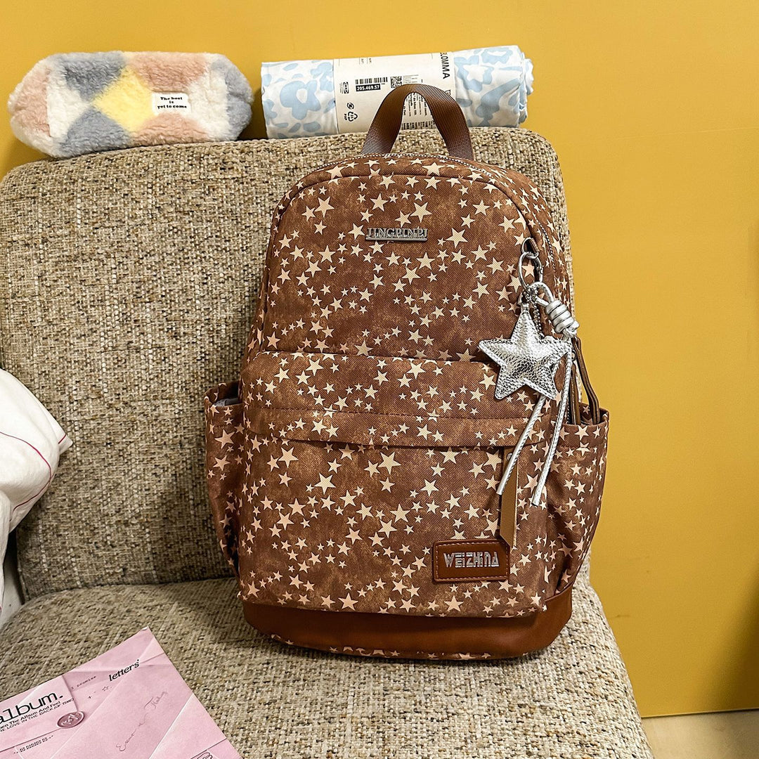 Stylish Star-Printed Casual Backpack Kalsten