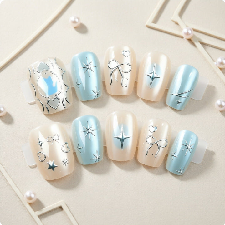Artificial nails with elegant star design Kalsten