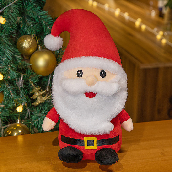 Plush Smiling Christmas Tree Cuddle Toy with Shimmer Star Top & Soft Faux-Fur Kalsten