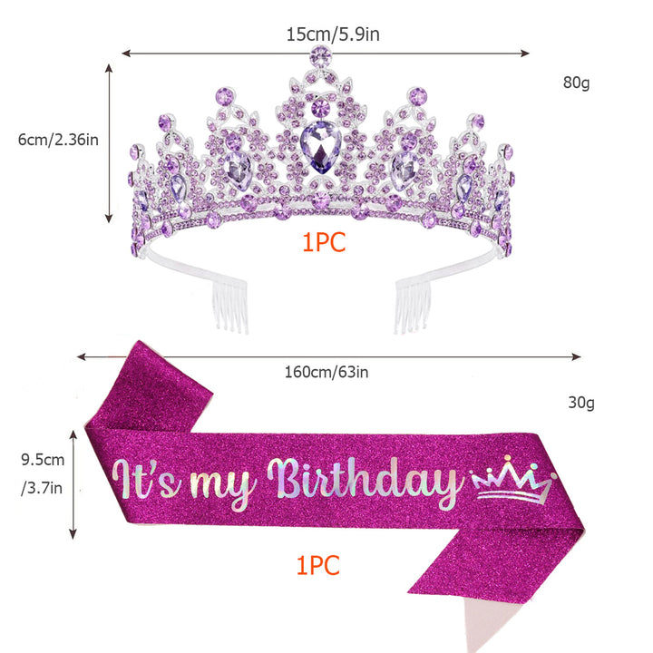 Women's black embellished tiara with elegant design Kalsten