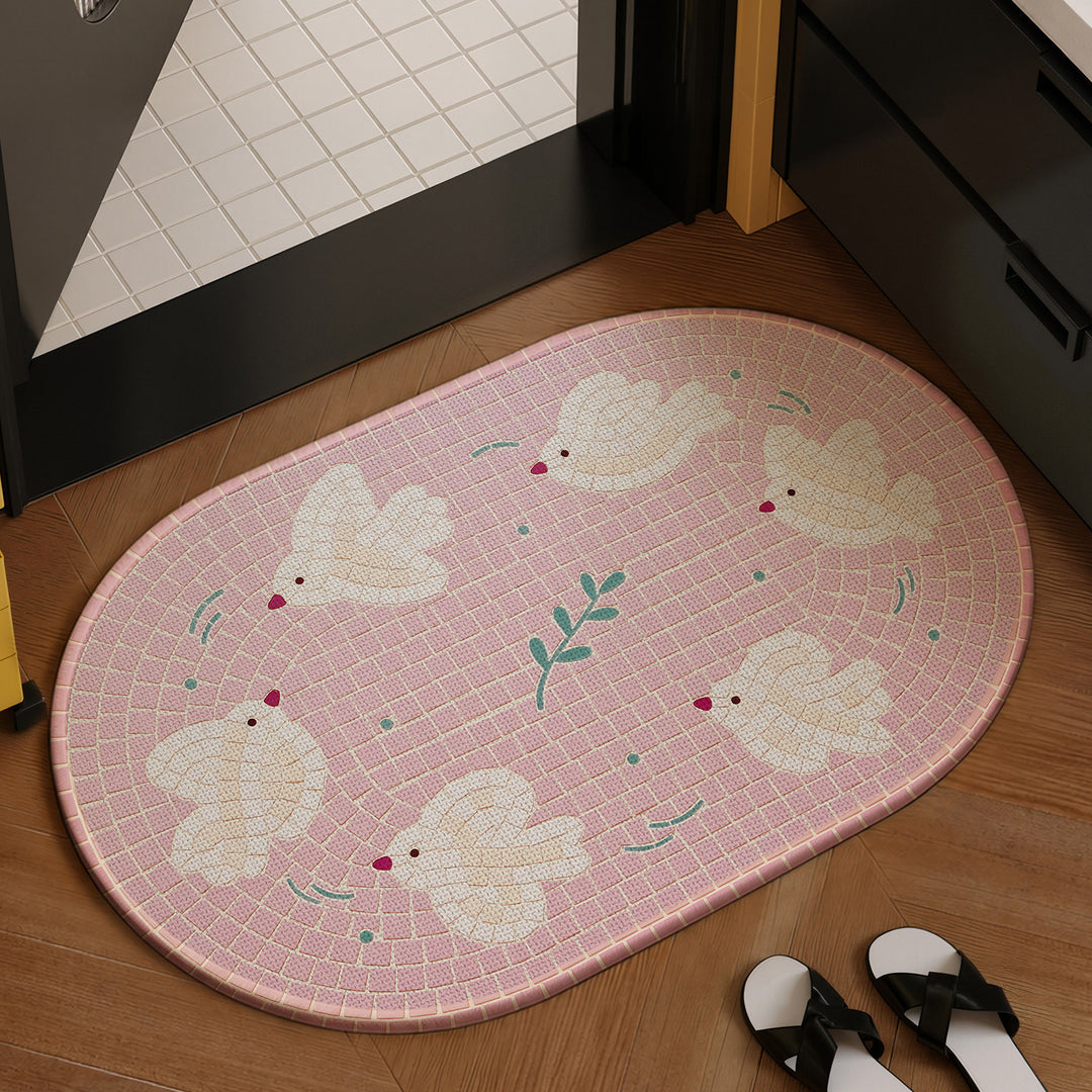 Mosaic-Inspired Bath Mat