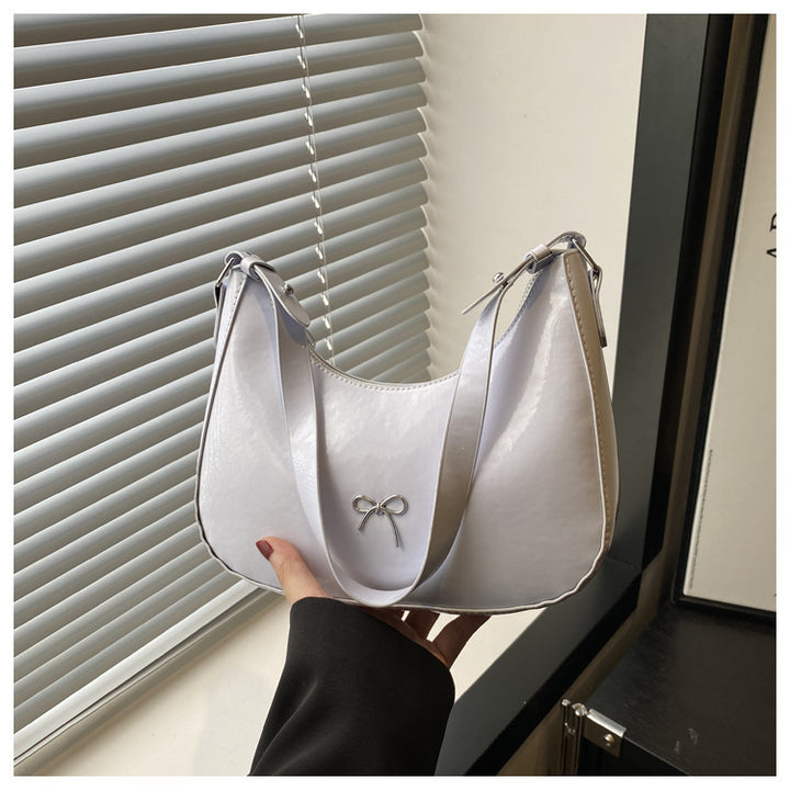 Premium Glossy Faux Leather Hobo Bag Kalsten