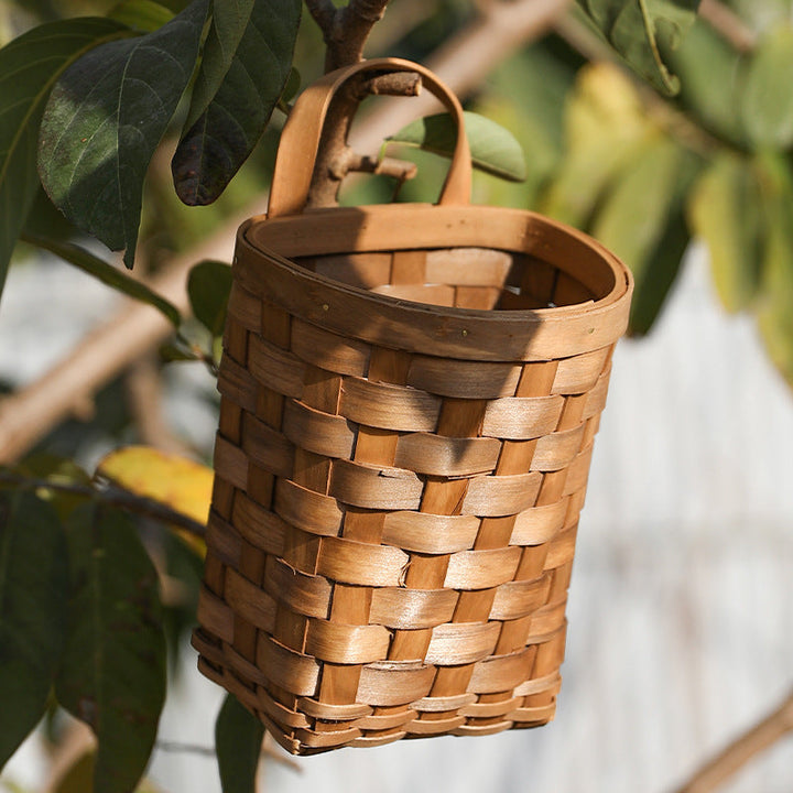 Handcrafted Wicker Storage Cylinder Kalsten
