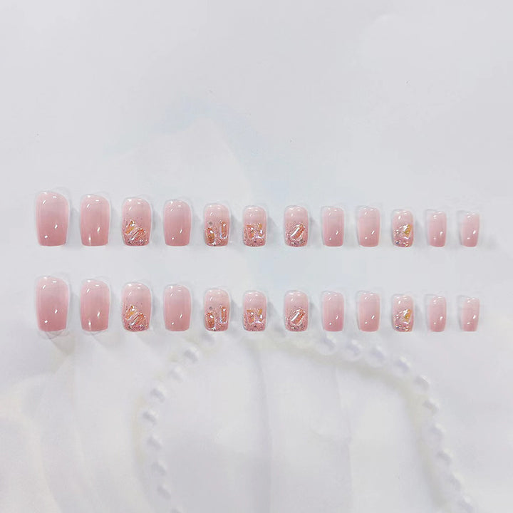 Iridescent Glitter Press-On Nail Set